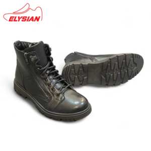 Leather Double Zipper High Cut Boot