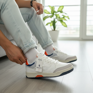 Redtape Classic Premium Sneakers | Orange/White Edition