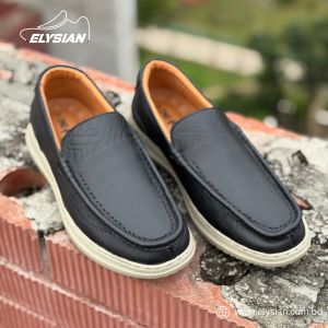 Genuine Leather Black Casual Shoes