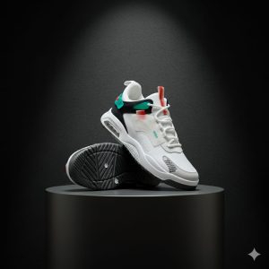 Premium Mens Imported Sneakers White/Black Edition