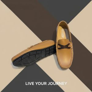 Men Leather Loafers Badge-Chocolate Edition