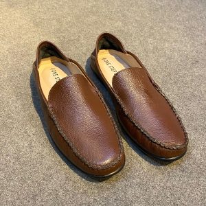 Men Leather Loafers Slip On Chocolate Edition