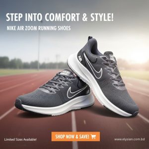 Nike Premium Running Sneakers White-Gray Edition