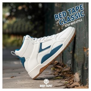 Redtape High-Neck Sneaker For Men | White-Teal Edition-75